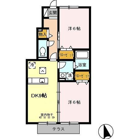 愛知県東海市名和町緑陽台 名和駅 2DK アパート 賃貸物件詳細