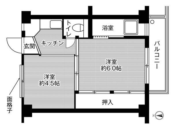 ビレッジハウス藤島３号棟 4階 2K 賃貸物件詳細