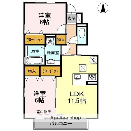 愛媛県伊予市下吾川 新川駅 2LDK アパート 賃貸物件詳細