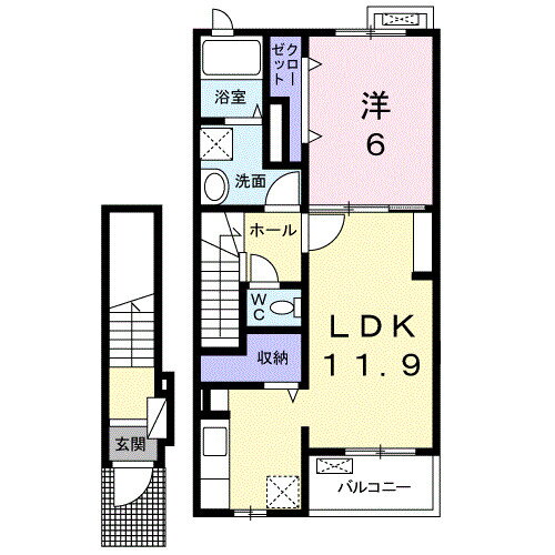 愛知県小牧市藤島町梵天 大山寺駅 1LDK アパート 賃貸物件詳細