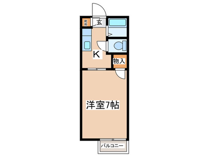 やまゆり 2階 1K 賃貸物件詳細