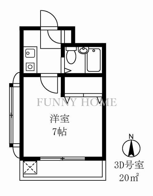 ラポア杉本 3階 1K 賃貸物件詳細