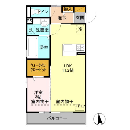 群馬県高崎市日高町 井野駅 1LDK アパート 賃貸物件詳細