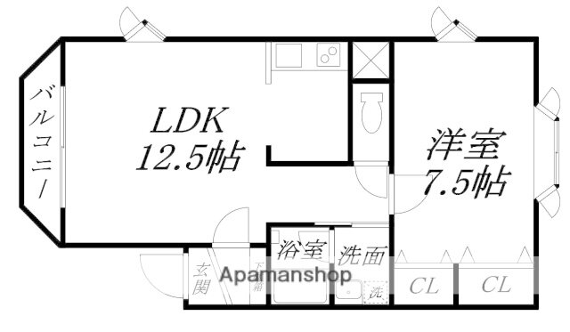 北海道函館市亀田本町 五稜郭駅 1LDK アパート 賃貸物件詳細