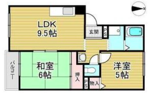 兵庫県西宮市若山町 門戸厄神駅 2LDK マンション 賃貸物件詳細