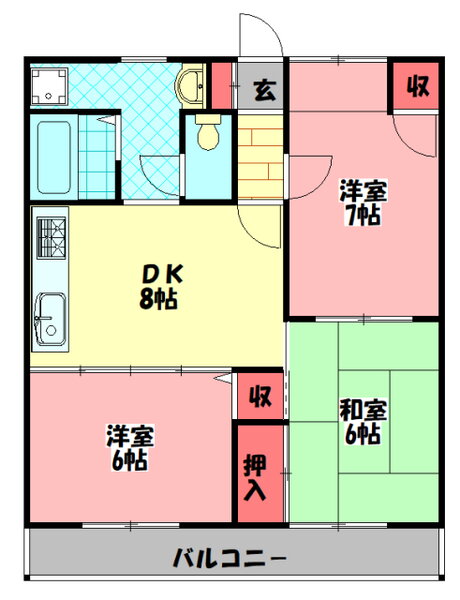 エステートピア小林 4階 3DK 賃貸物件詳細