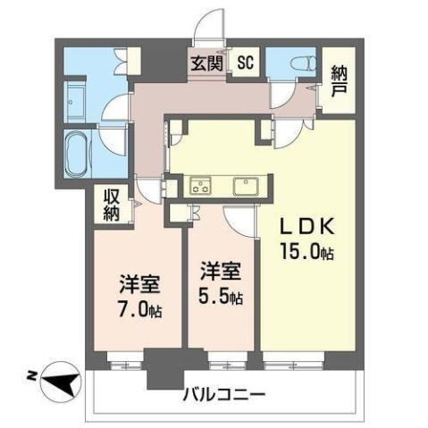 北海道札幌市北区北八条西１ さっぽろ駅 2LDK マンション 賃貸物件詳細