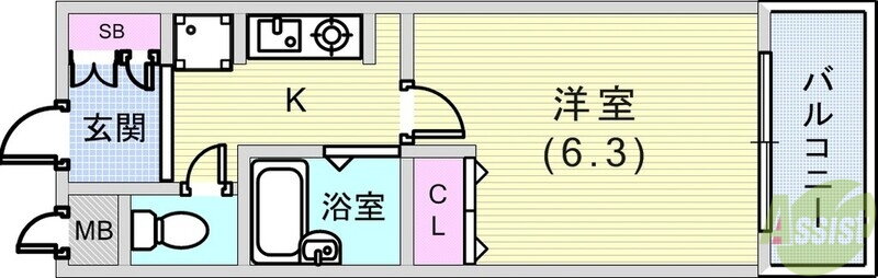 兵庫県神戸市灘区岩屋北町７ 灘駅 1K マンション 賃貸物件詳細