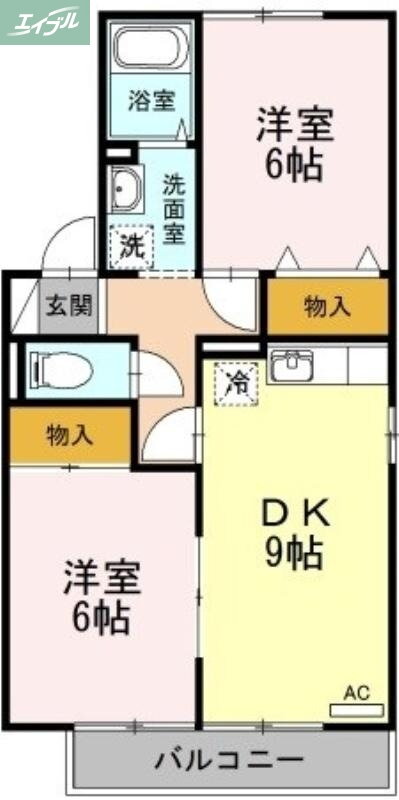 岡山県岡山市北区津高 法界院駅 2DK アパート 賃貸物件詳細