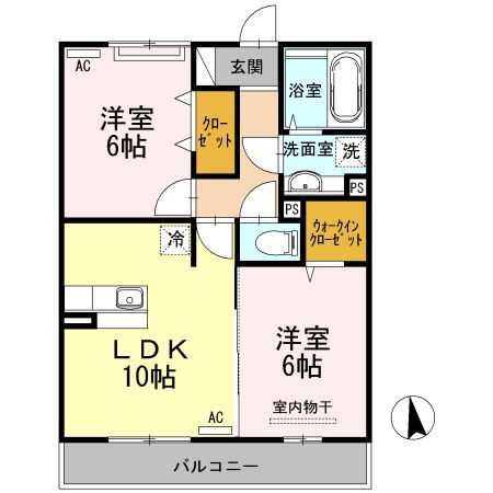 山形県天童市北久野本４ 天童駅 2LDK アパート 賃貸物件詳細