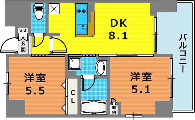 兵庫県神戸市兵庫区西柳原町 兵庫駅 2DK マンション 賃貸物件詳細