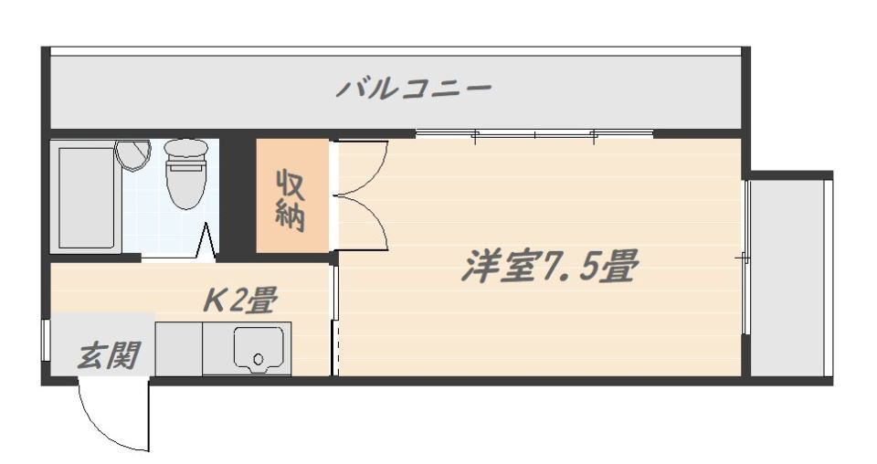 肥後ビル 3階 1K 賃貸物件詳細