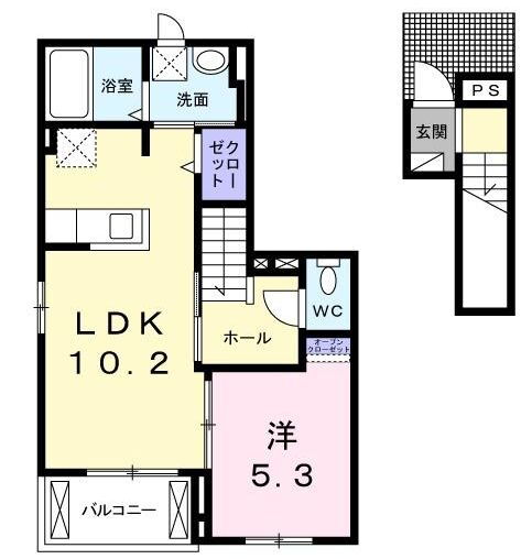 広島県福山市新涯町５ 福山駅 1LDK アパート 賃貸物件詳細