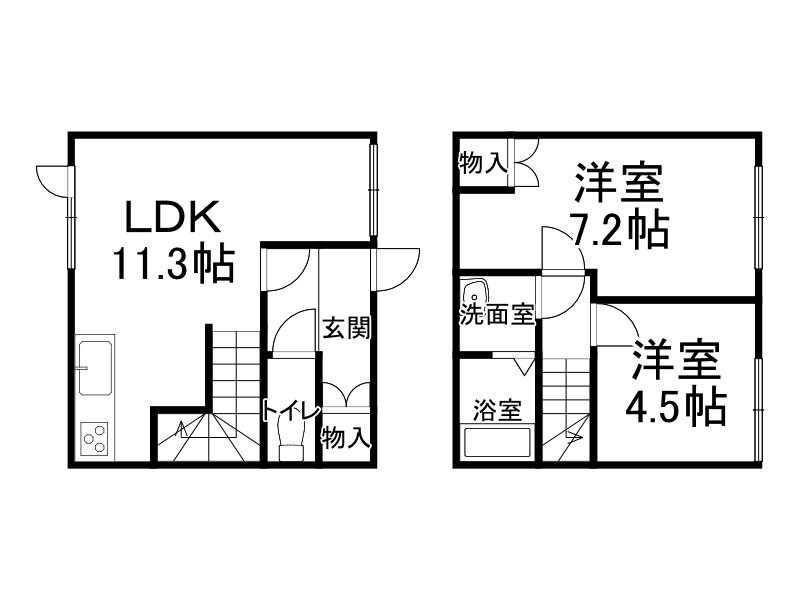 ハイツＢＳＲ 1階 2DK 賃貸物件詳細