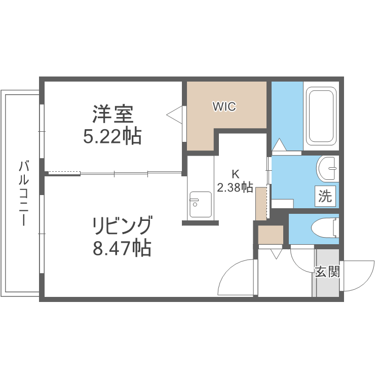 北海道札幌市北区北三十二条西４ 北３４条駅 1LDK マンション 賃貸物件詳細