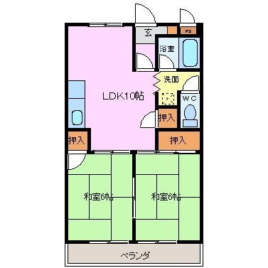 三重県四日市市鵜の森２ 近鉄四日市駅 2LDK マンション 賃貸物件詳細