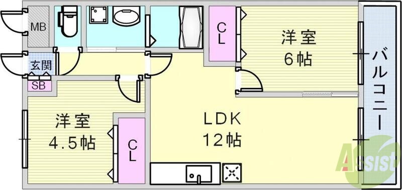 兵庫県神戸市北区山田町小部字大東 北鈴蘭台駅 2LDK アパート 賃貸物件詳細