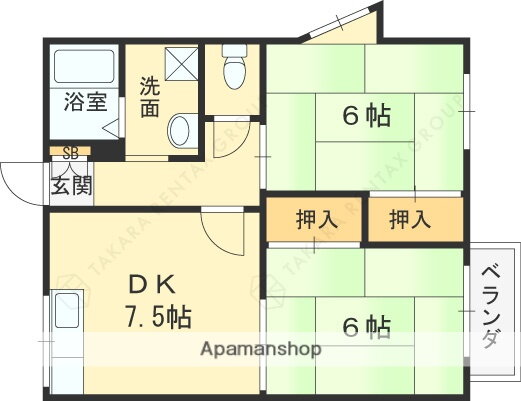 大阪府東大阪市高井田 河内永和駅 2DK アパート 賃貸物件詳細
