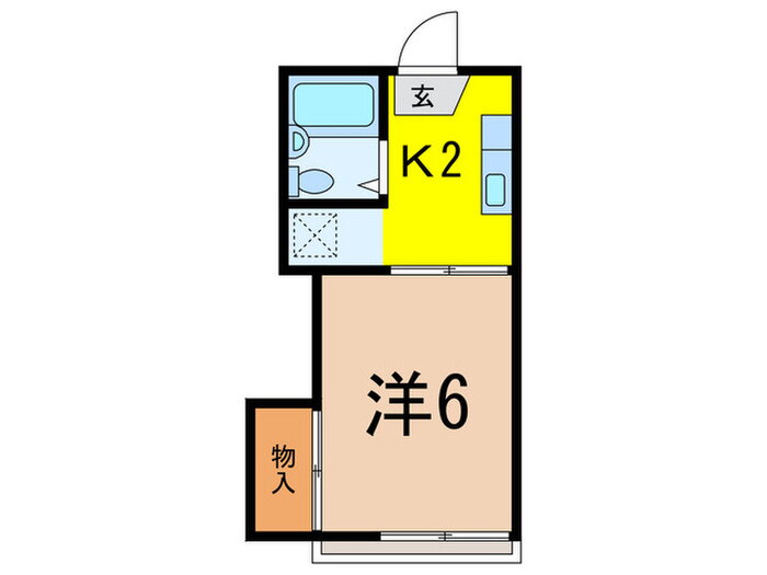 ハイムユニバ－ス 2階 1K 賃貸物件詳細