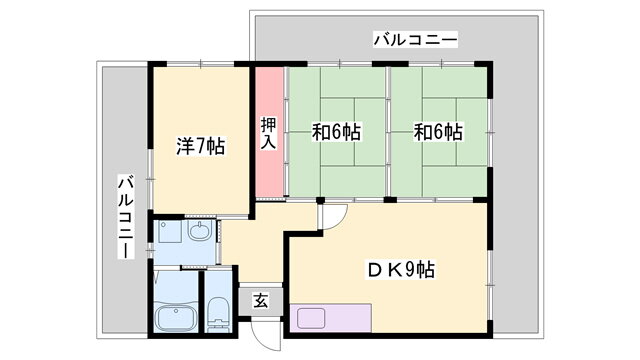 兵庫県姫路市広畑区才 英賀保駅 3DK マンション 賃貸物件詳細