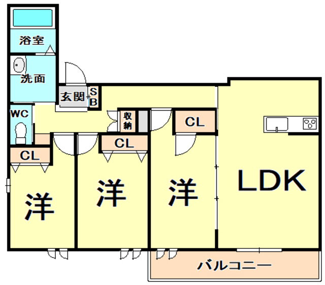 兵庫県西宮市小松町２ 武庫川駅 3LDK マンション 賃貸物件詳細
