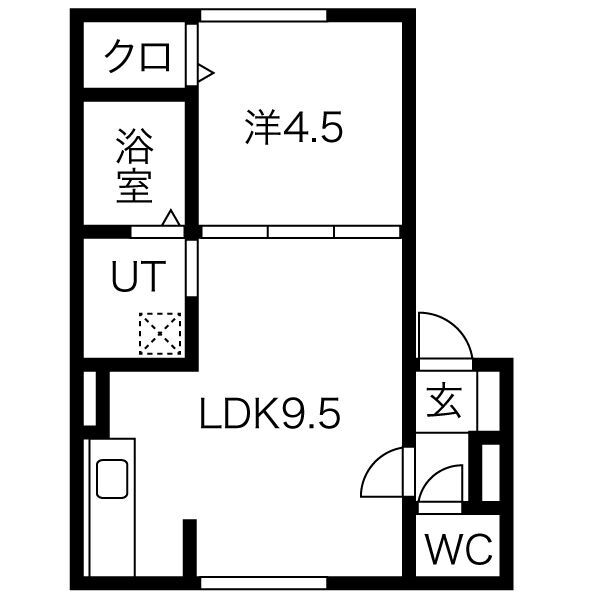北海道札幌市北区北三十三条西１０ 北３４条駅 1LDK アパート 賃貸物件詳細