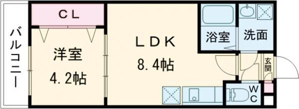 ジーメゾン大和郡山アメロ　犬猫可、５月申込到着分ＡＤ増額中、初期費用キ 1階 1LDK 賃貸物件詳細