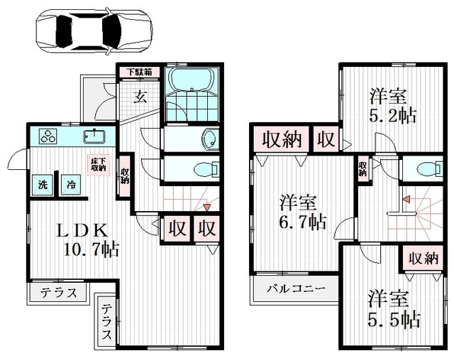 東京都調布市柴崎１ 柴崎駅 3LDK 一戸建て 賃貸物件詳細