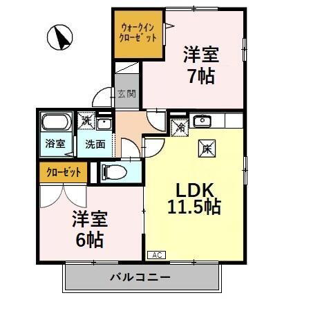 富山県富山市上大久保 笹津駅 2LDK アパート 賃貸物件詳細