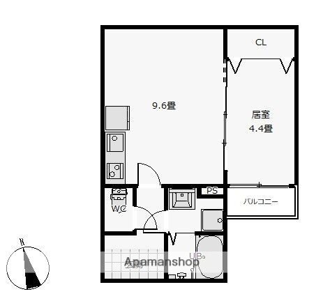 Ｌｅ　Ｌｉｅｎ　Ｂｌａｎｃ香椎ＩＩ 2階 1LDK 賃貸物件詳細