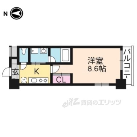 アミティエ山科 6階 1K 賃貸物件詳細