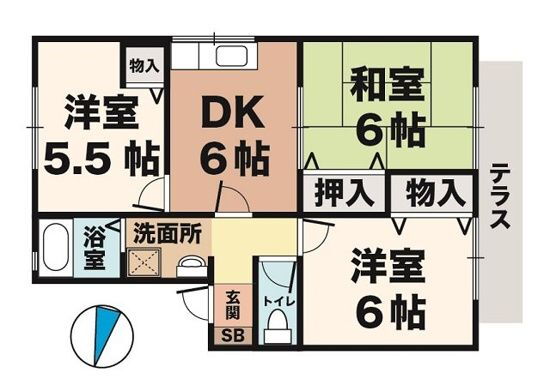 兵庫県神戸市垂水区南多聞台４ 舞子駅 3DK アパート 賃貸物件詳細