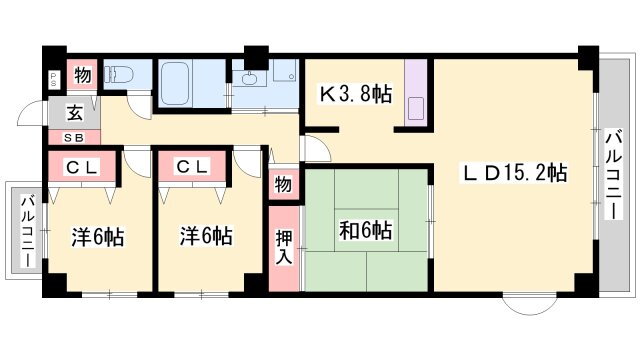兵庫県姫路市安田１ 手柄駅 3LDK マンション 賃貸物件詳細