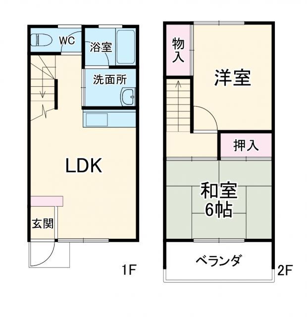 千葉県野田市中野台 愛宕駅 2LDK 一戸建て 賃貸物件詳細