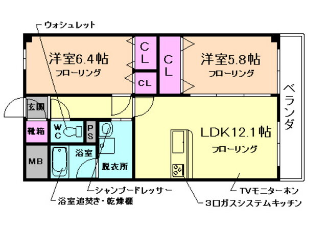 Ｍａｒｒｏｎ　Ｆｏｒｅｓｔ　Ｔｏｙｏｎａｋａ 1階 2LDK 賃貸物件詳細