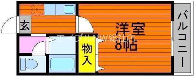 岡山県倉敷市上東 中庄駅 1K アパート 賃貸物件詳細