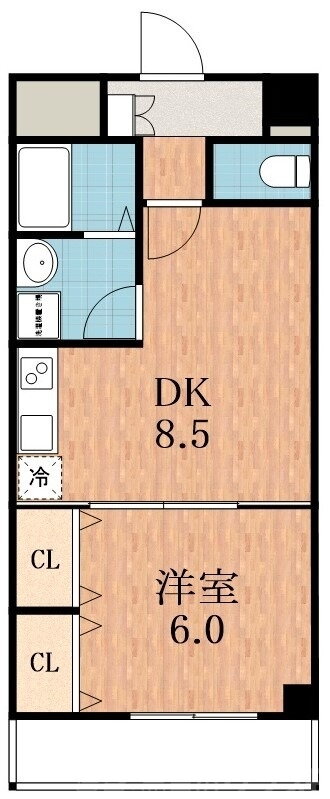 ラ・ポーエあき 5階 1LDK 賃貸物件詳細