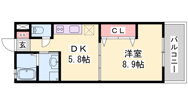 兵庫県姫路市東延末２ 手柄駅 1DK マンション 賃貸物件詳細