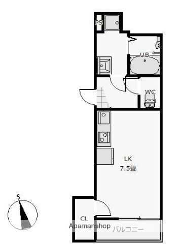 Ｌｅ　Ｌｉｅｎ　Ｂｌａｎｃ香椎ＩＩ 2階 1K 賃貸物件詳細