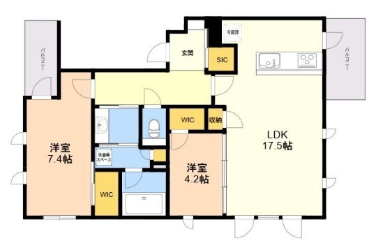 福岡県福岡市中央区平尾３ 西鉄平尾駅 2LDK マンション 賃貸物件詳細
