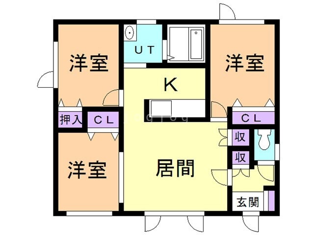 北海道帯広市東四条南２５ 3LDK 一戸建て 賃貸物件詳細