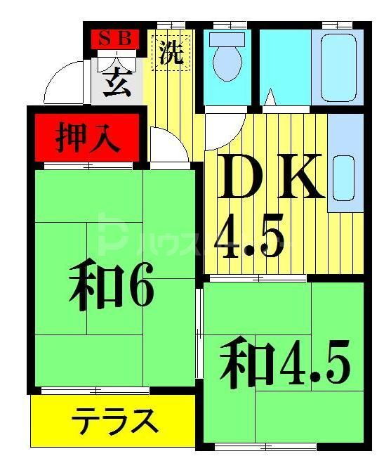 埼玉県三郷市三郷２ 三郷駅 2DK アパート 賃貸物件詳細