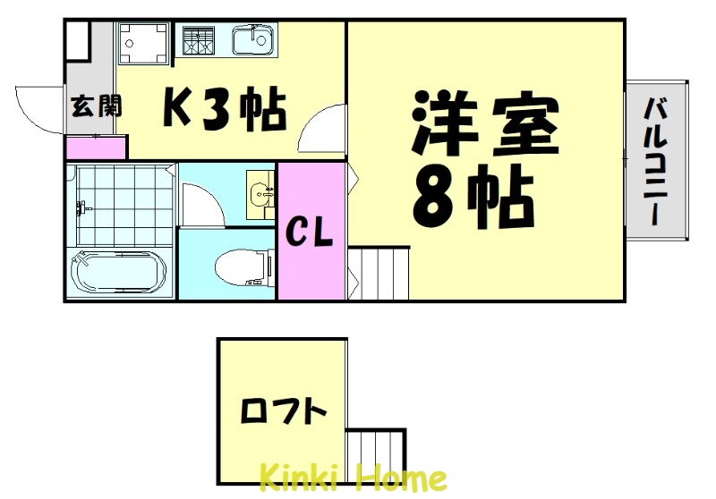 和歌山県和歌山市打越町 宮前駅 1K アパート 賃貸物件詳細