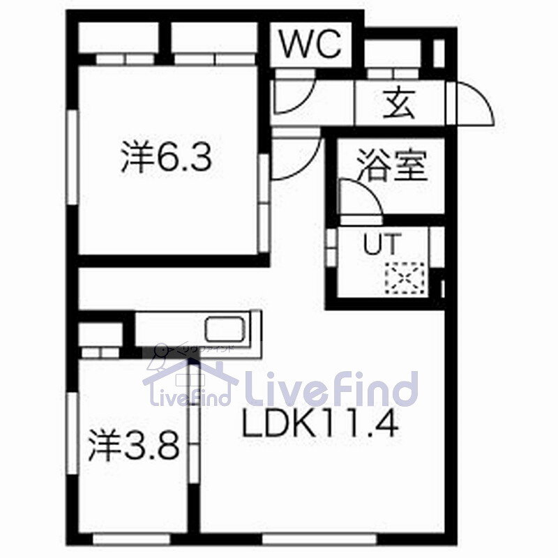 北海道札幌市白石区菊水五条１ 菊水駅 2LDK マンション 賃貸物件詳細