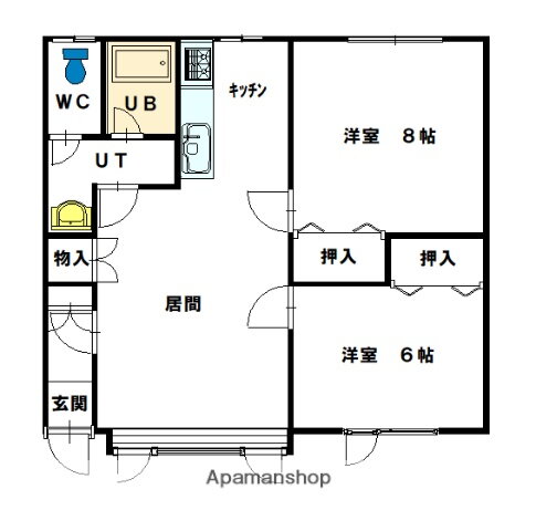 北海道旭川市豊岡三条６ 南永山駅 2LDK アパート 賃貸物件詳細