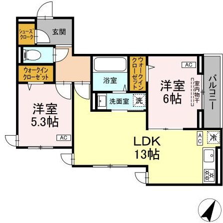 神奈川県横浜市港北区篠原東１ 妙蓮寺駅 2LDK アパート 賃貸物件詳細