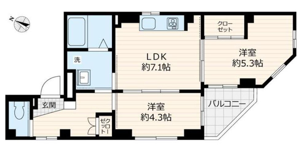 ブルーミア駒込 2階 2LDK 賃貸物件詳細