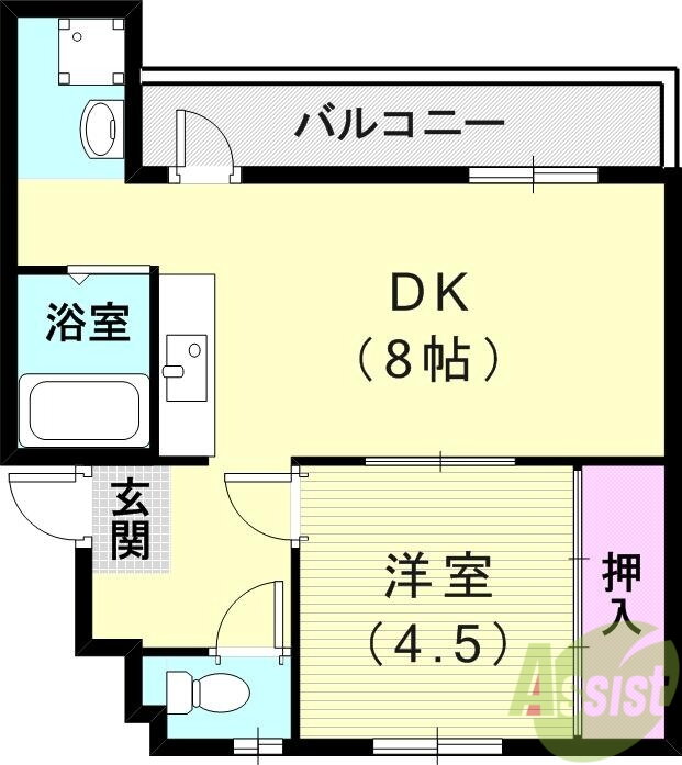 兵庫県神戸市北区緑町３ 山の街駅 1DK マンション 賃貸物件詳細