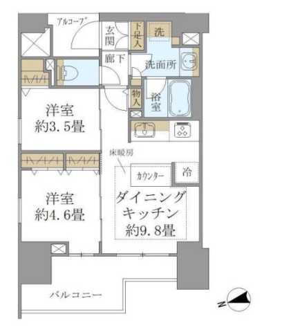 東京都台東区根岸１ 鶯谷駅 2DK マンション 賃貸物件詳細