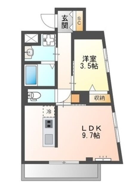 Ｐｏｒｔｅ　Ｂｏｎｈｅｕｒ 3階 1LDK 賃貸物件詳細